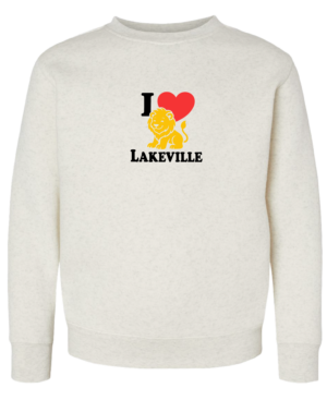 Youth: I Love Lakeville Lion Crewneck