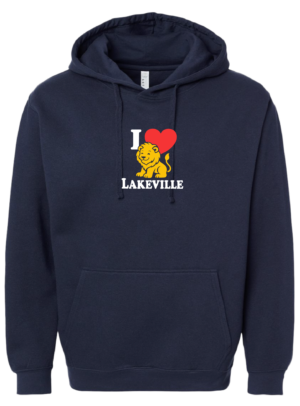Adult:  I Love Lakeville Lion Hoodie