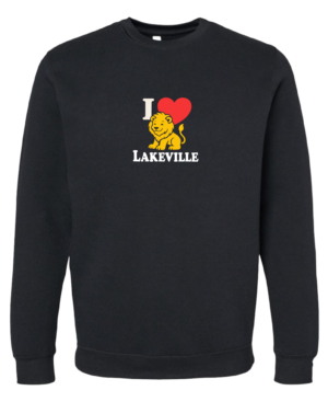 Adult:  I Love Lakeville Lion Crewneck