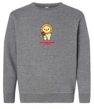 Youth: Just Because – Lakeville Lion Crewneck