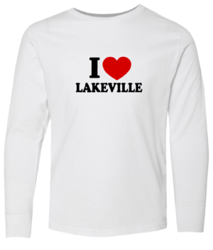 Youth:  I Love Lakeville L/S tee